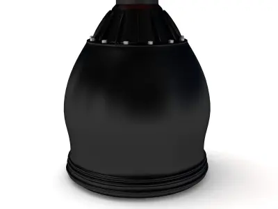  Free Standing Punch Bag Red Low-poly 3D model