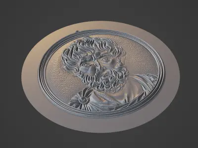 Aristotle Medallion 3D print model purchase