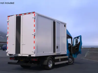 Truck BYD ETM6 Blue Rigged for Maya 3D model