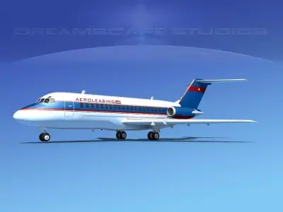 Douglas DC-9-15 AeroLeasing 3D model