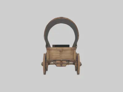 Medievalwagon Model Low-poly 3D model
