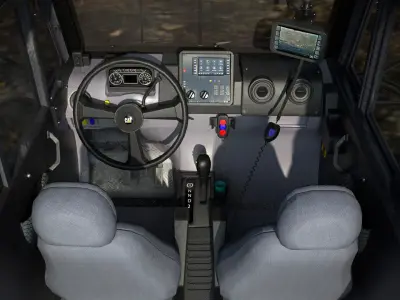 CAT Truck Interior VR Driving Simulator Low-poly 3D model