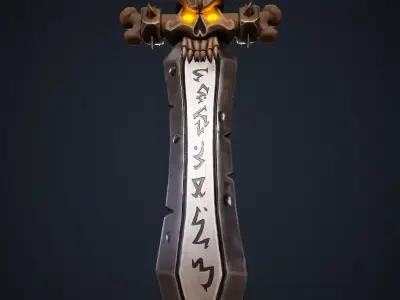 Stylized dagger Low-poly 3D model