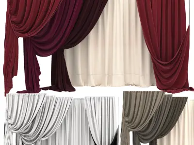 Curtain collection 10 3D model