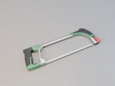 Realistic Bosch Hack Saw with PBR Texture Low-poly 3D model