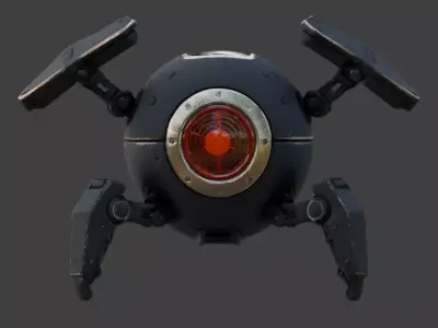 Realistic Sci-Fi Spider Drone 3D Model Low-poly 3D model