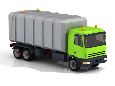 Garbage transport truck 3D model