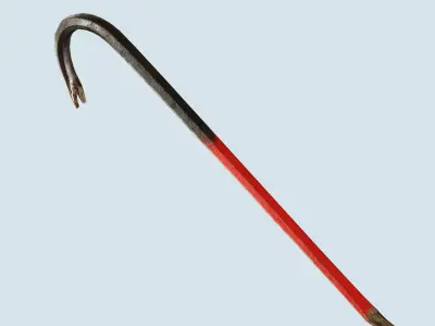 Crowbar Collection Low Poly Game Ready model cane Low-poly 3D model