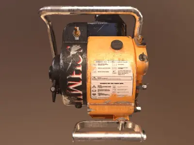 Vintage saw Low-poly 3D model