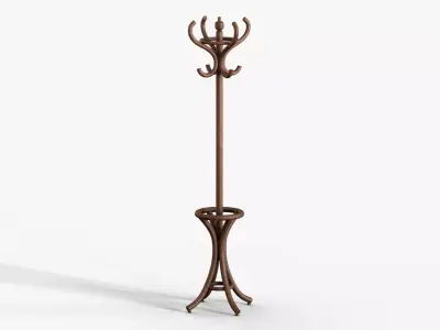 Coat rack Low-poly 3D model