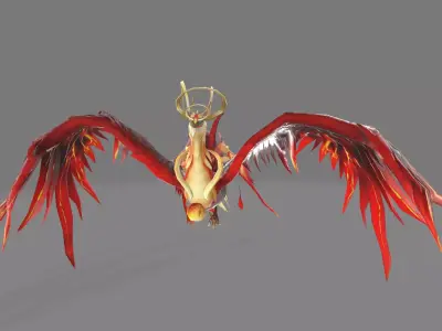Phoenix Fire Low-poly 3D model