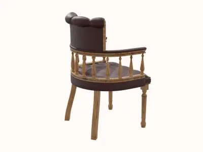 3D Chesterfield Office Chair 3D model