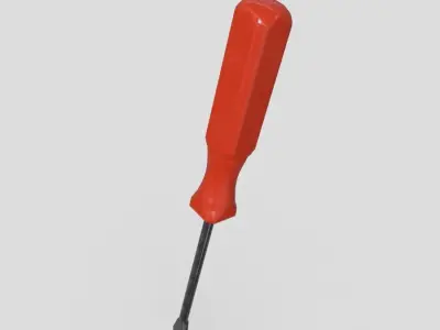 CC0 - Screwdriver Free low-poly 3D model