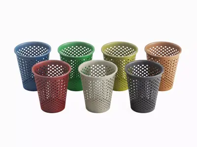 Plastic Trash Bin Set  3D model