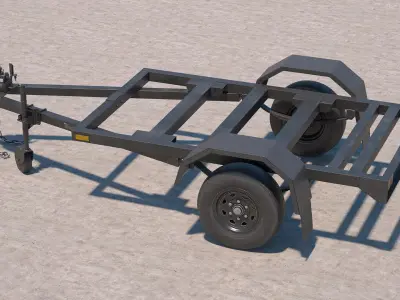 Towable Mounting Frame Trailer 3D model