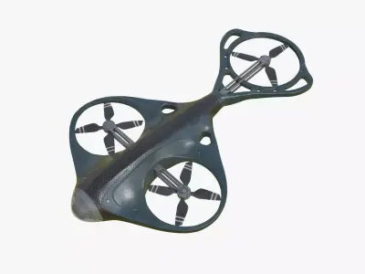 Surveillance Drone Low-poly 3D model by arupsaha20156