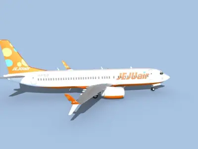 Boeing 737-800 Max Jeju Air 3D model