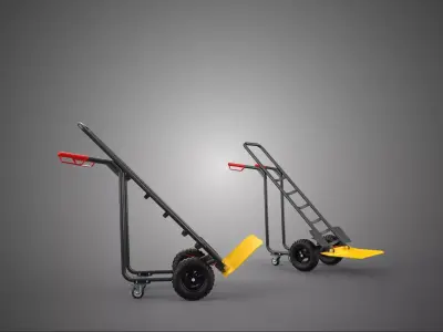 ADJUSTABLE FOLDING PLATE BASE BED POSITION HAND TRUCK PLATFORM 4 3D model