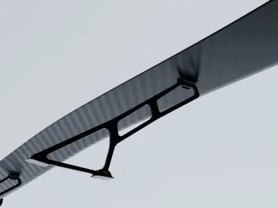 Simple Spoiler Car  Free 3D model