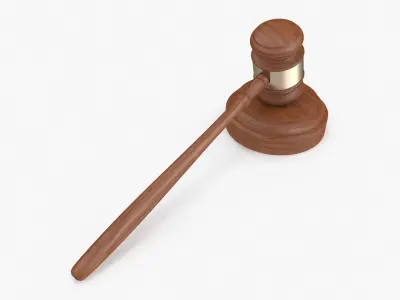 Gavel wooden 3D model
