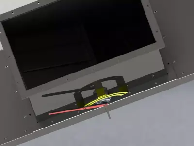 500x6000 mm double discharge screw conveyor 3D model