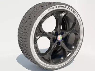 Alfa Romeo Wheel Mesh Free 3D model
