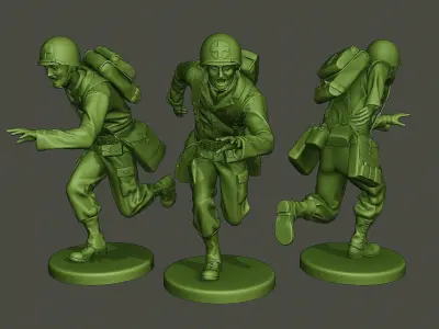 American Medic soldiers ww2 A8 Pack 3D print model
