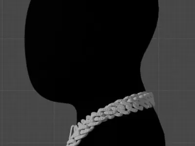 This Cuban Chain is a fusion of elegance and modernity Low-poly 3D model