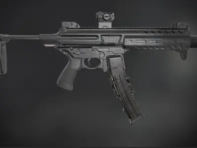 MPX 9mm Low-poly 3D model