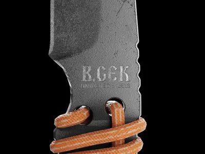 Knife Game Ready Model Realistic rope Low-poly 3D model