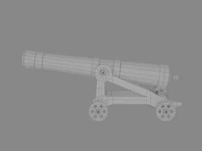 Galleon Cannon 3D model