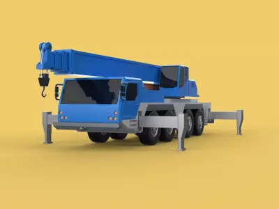 MOBILE CRANE TELESCOPIC ALL-TERRAIN CRAWLER LIFTING JIB TRUCK 3D model