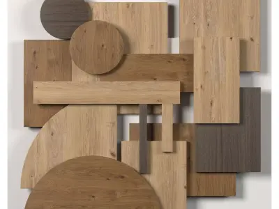 Wall shapes Decoration - Wood - 90cm - Collection - Part 5 3D model