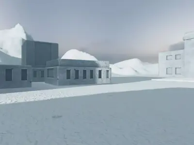 Snowy Oasis Architecture 3D model purchase