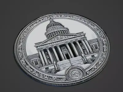 Building House Pendant Medallion 3D print model 14