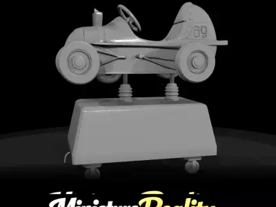 1-87 Coin Operated kiddie ride Print Ready STL 3D print model