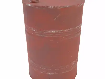 Oil drum lowpoly 3d model Free low-poly 3D model