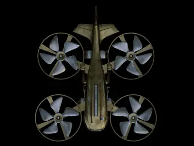 Steampunk Drone Low-poly 3D model purchase
