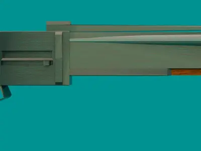 Stylized Lowpoly Shotgun Free low-poly 3D model