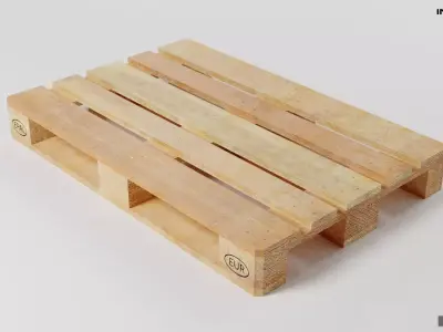 Wooden euro pallet new condition not used 3D model