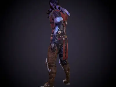 Character Warrior Low-poly 3D model