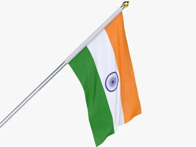  India Cloth Flag Wall Mount Animated 