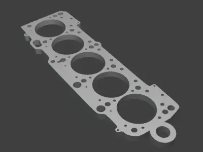  20V 5Cyl Engine Gasket Keychain - 3D Model for 3D Printing 3D print model