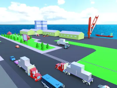 SimplePoly Urban - Low Poly Assets Low-poly 3D model Low-poly 3D model