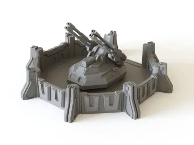 Sci fi Anti Air Emplacement for tabletop scenery 3D print model