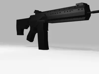 CM619 Model in Black tactical wargaming Low-poly 3D model