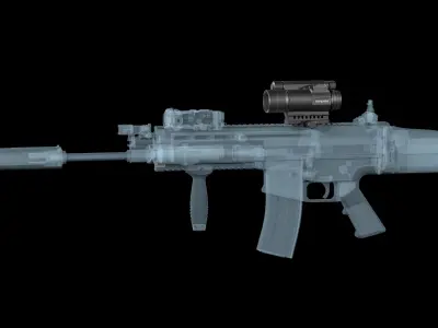 Red Dot Reflex Sight Aimpoint CompM4 Low-poly 3D model