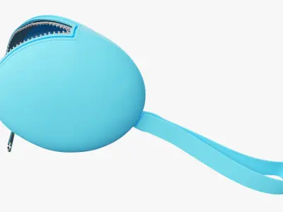 Silicone Soother Case Blue Open 3D model