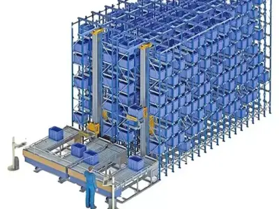 Truss Manipulator Smart Warehouse Automation with CNC Loading 3D model