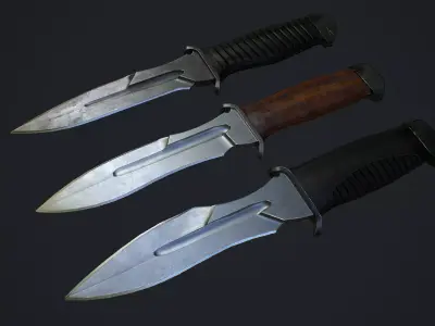 Knives knife Low-poly 3D model purchase